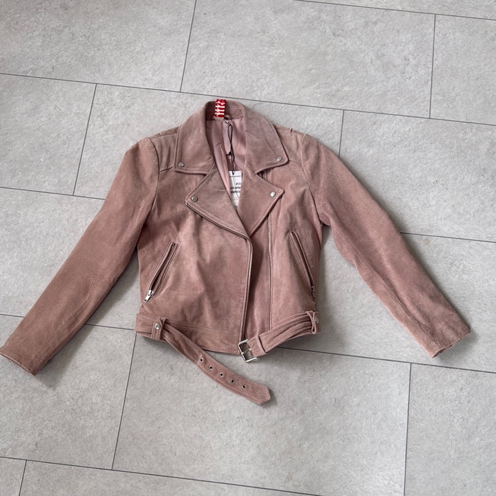 Women's Pink Suede Jacket